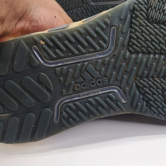 adidas Dropset Shoes Men 11 Trainer Gray White Three Stripe Athletic Sneaker - Picture 12 of 16